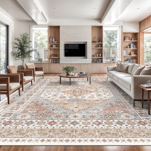 zesthome Orange Geometric 10x14 Rug