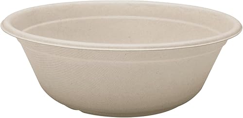 Miniatura 6 de KARAT EARTH PFAS - Tazón redondo de bagazo sin PFAS, apto para microondas y microondas, color natural, 500 unidades (24 onzas)