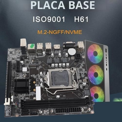 Placa Base de Escritorio Placa Base Micro ATX para LGA 1155 Socket I3 I5 I7 DDR3 M.2 NVMe NGFF 6 USB2.0 100 Mbps LAN para Computación y Juegos de Alto Rendimiento