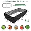 DIIYIV 8x4x2FT Galvanized Raised Garden Bed Kit,Vegetable Plant Boxes-Rectangle Metal Flower Box,Large Planter Raised Beds Outdoor Garden for Planting,Fruit,Herb-Black #1
