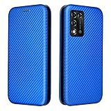 ZTE libero 5G II ケース 手帳型 Libero 5G II カバー 財布型 薄型 炭素繊維調 PUレザー素材 マグネット式 カード収納 横置き 高級PC素材 防指紋 全面保護 手触り良い 耐衝撃 ブラック Libero 5G II 携帯カバー ZTE Libero 5G II カバー (ZTE libero 5G II, ブルー)