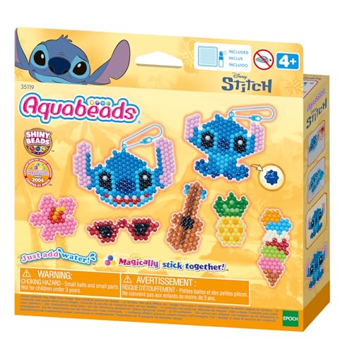 Aquabeads - 35119 Stitch Keychain Craft Kit - Arts & Crafts Bead Activity Toy