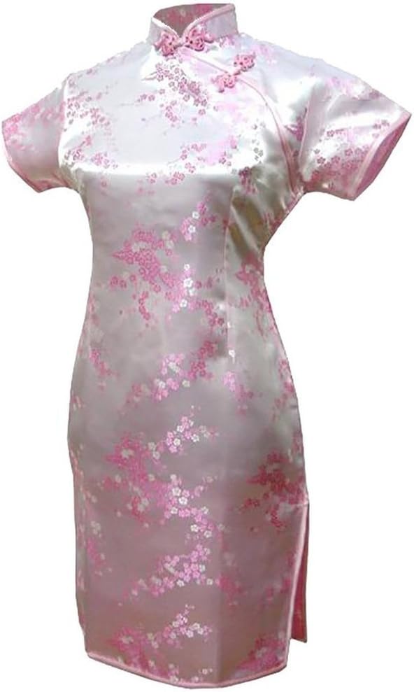 Shanghai Story Women's Floral Short Qipao Rayon Cheongsam Chinese Dress