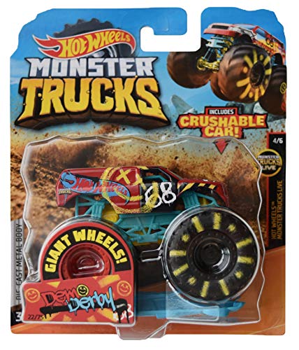 Hot Wheels Monster Trucks 1:64 Scale die cast Demo Derby 22/75 Crushable Car