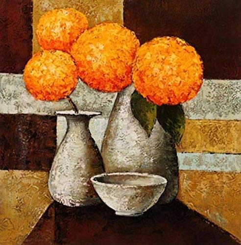 BUY ART FOR LESS Officially Licensed Hydrangeas with Vase III by Robert Downs Art Poster - 12 x 12 Inch - Decorative Print - Poster Paper - Ready to Frame