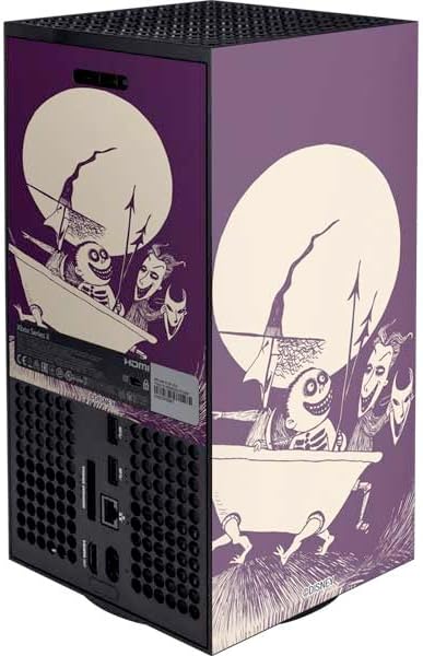 Skinit Decal Gaming Skin Compatible with Xbox Series X Console - Officially Licensed Disney The Nightmare Before Christmas Lock Shock and Barrel Art Design