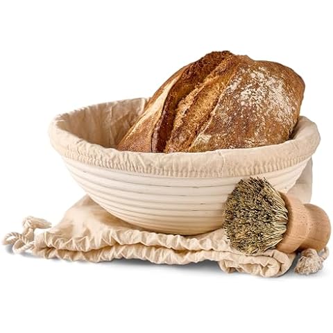 Large Rattan Bread Proofing Basket Set Cover