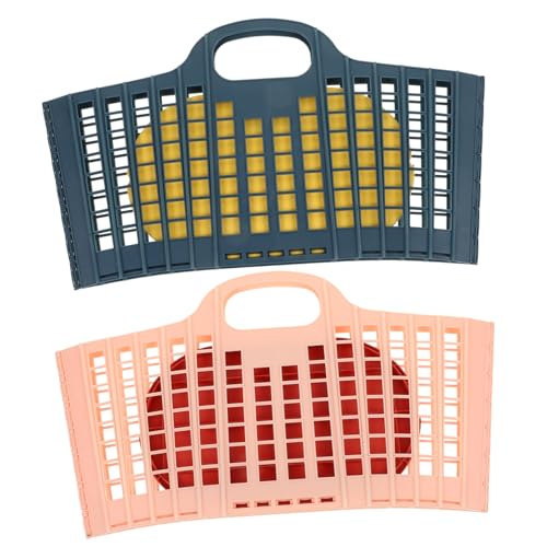 TOPPERFUN 2Piezas Cesta de Portátil Almacenamiento de Verduras y Colores y Picnic y Uso Doméstico