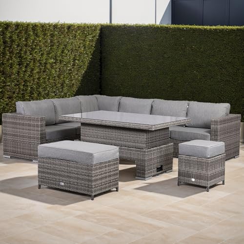 Rattan park Cambridge Range Rattan Garden Furniture 9 seater Modula...