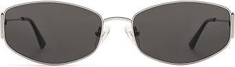 Retro Oval Sunglasses For Women Men Hexagonal Rectangle Metal Frame Sun Glasses AP3625
