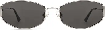 Retro Oval Sunglasses For Women Men Hexagonal Rectangle Metal Frame Sun Glasses AP3625