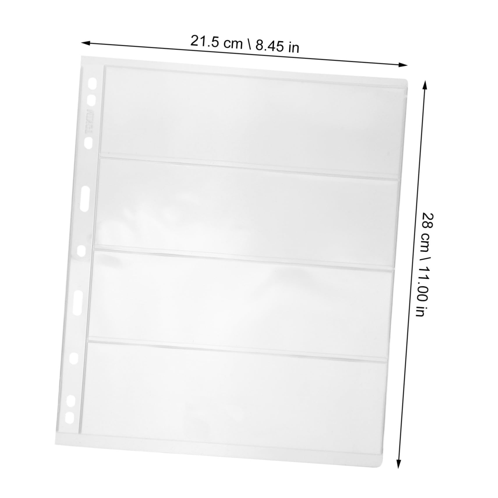 GALPADA Album di Francobolli con 20 Fogli in Pvc Trasparente, Pagine per Collezione di Francobolli e Banconote, Protezione da Polvere e Danni, per Collezionismo