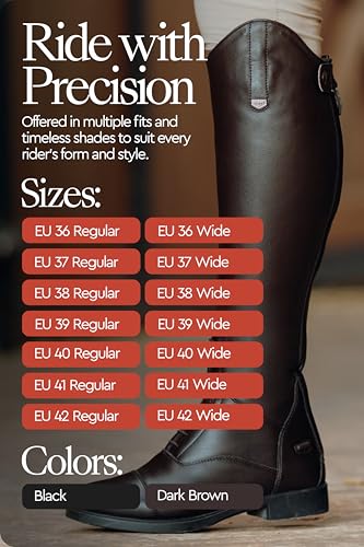 HORZE Rover Women's Synthetic Leather Classic Tall Field Riding Boots | Water-Resistant with Laces and Rear Zipper3