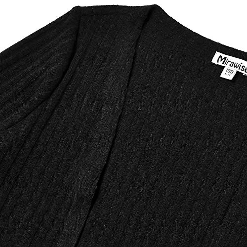 Mirawise Girls Front Open Long Sleeve Knit Cardigan Sweater with Pockets 6-13 Years3