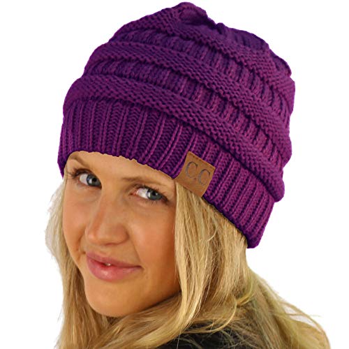 Image of Hatsandscarf CC Exclusives Solid Color Beanie Tail Hat for Adult (MB-20A)