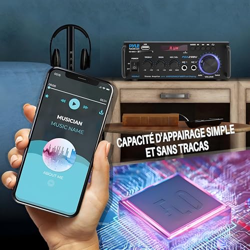 Amplificateur stéréo Bluetooth Pyle récepteur audio 2 canaux 200W