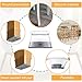 32 Pcs Rectangle Chair Leg Floor Protectors for Hardwood - Silicone Felt Furniture Pads, Scratch/Noise Reducing Covers, Large (Fit Perimeter 5
