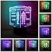 Produktbild Nur 1 3D Mixed Color Nachtlicht LED Vision Lampe Bedoom Tisch Home Decor Boy Baby Kreative Geschenke
