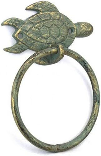 Miniatura 62 de Toallero de hierro fundido de plata antigua de 8.5 pulgadas - Decoración de conchas marinas - Decoración del hogar del mar Plata,Hierro fundido,Azul