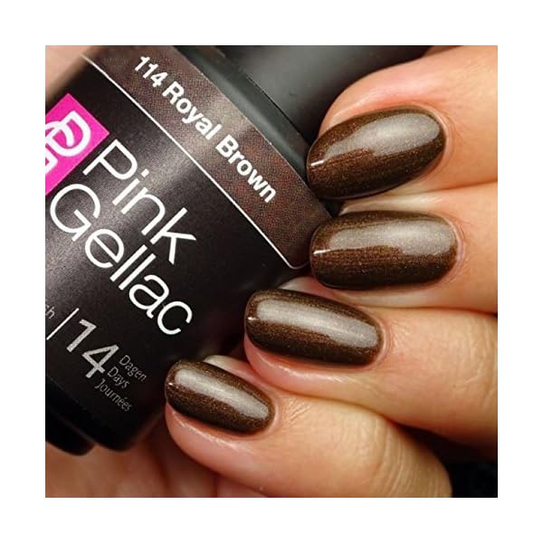 PINK-Gellac-114-Real-Marron-UV-nagellack-profesional-Gel-Esmalte-de-unas-Goma-Laca-para-al-menos-14-dias-Perfecto-brillante-unas
