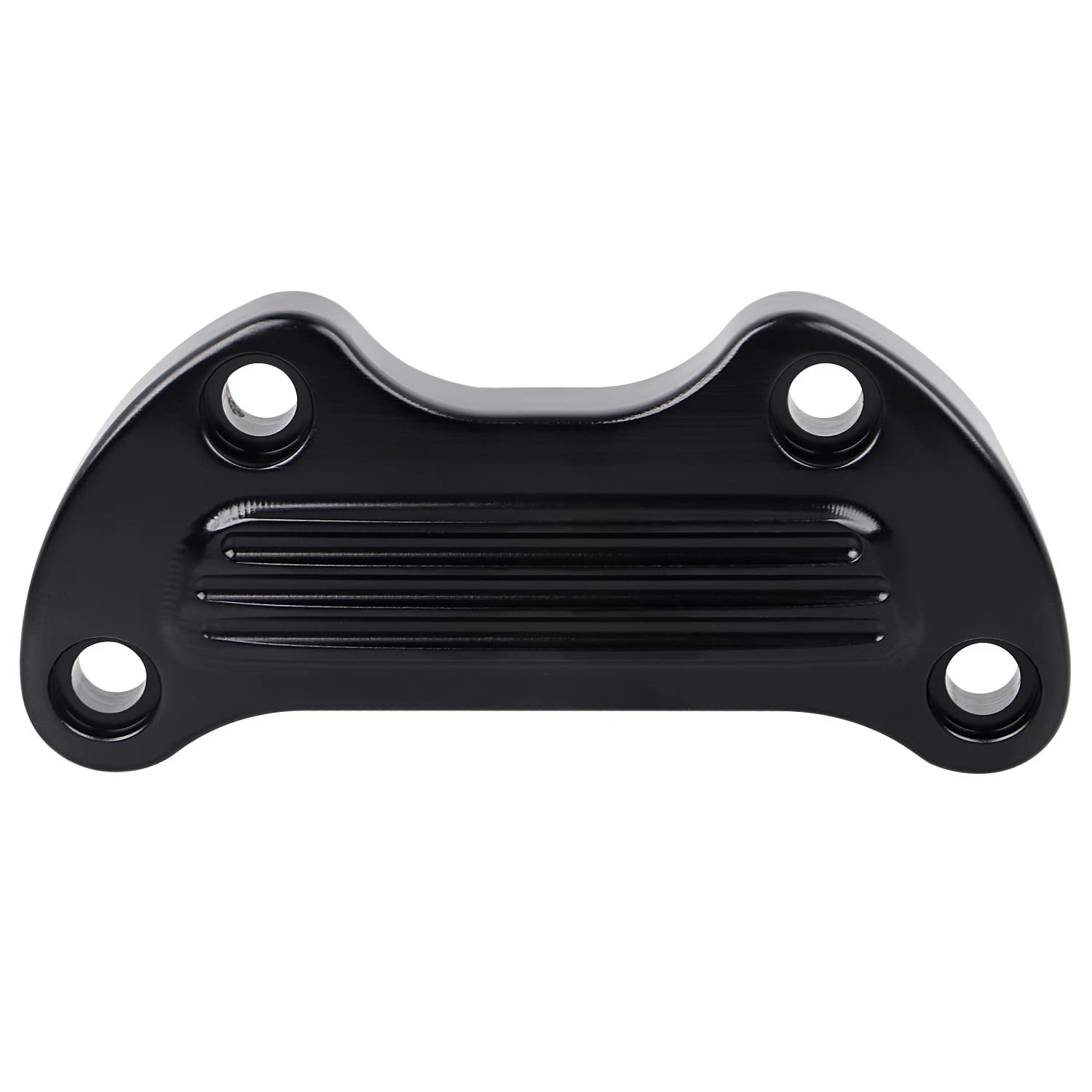Nero Motociclo Morsetto superiore manubrio Morsetto riser manubrio da 1 pollice per Harley Street Glide Road King Softail, Dyna e Sportster