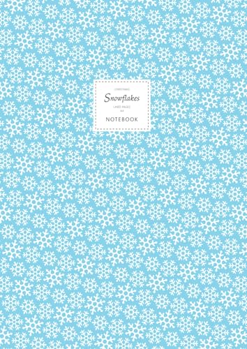 Snowflake Notebook - Lined Pages - A4 - Christmas: (Ice Blue Edition) Fun notebook 192 lined pages (A4 / 8.27x11.69 inches / 21x29.7cm)