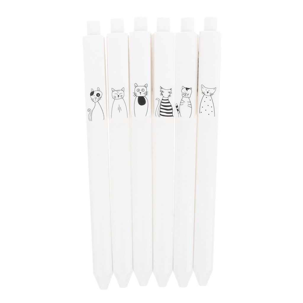 Ink Gel Pen Novelty Cute Cartoon Cat Gel Ink Ball Point Pen Press Stationery Office Supplies