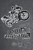  When in doubt throttle it out!: Biking lined journal notebook for motorbike, motorcross, trails bike, pit bike, quad bike and racing bike motor sport ... effect cover art design with biker image