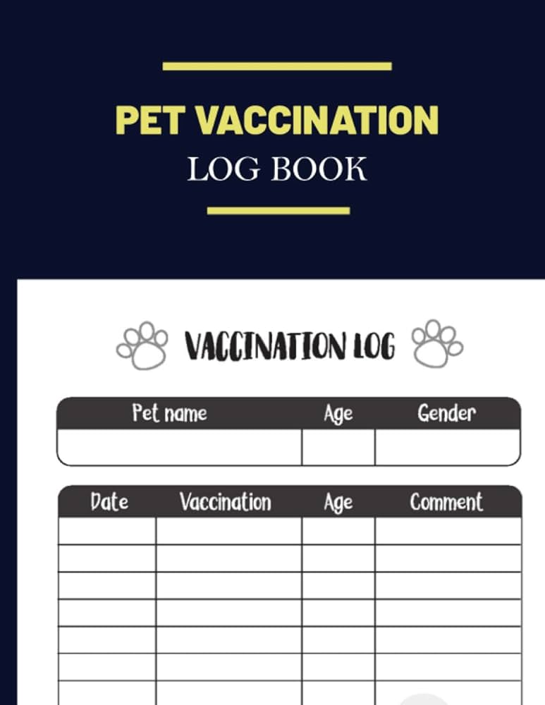 Pet Vaccination Log Book: Shots Record Card, Weight, Medical Treatments, Daily Care Checklist. Track Vet Visits & Vaccination Journal, Medical & Important Information, Pets Records: Elli Rich: 9798411103199: Amazon.com: Books pet-vaccination-log-book-shots-record-card-weight-medical-treatments-daily-care-checklist-track-vet-visits-vaccination-journal-medical-important-information-pets-records-elli-rich-9798411103199-amazon-com-books