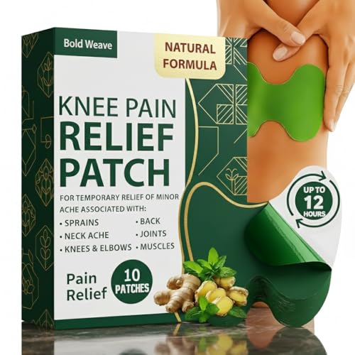 Image of Herbal Pain Relief Patches - 10 Knee Pain Patches (Specially Designed for Knee Joints) | 100% Safe & Natural Knee Pain Relief Products | Instant Relief | No Side Effects 10 Patches