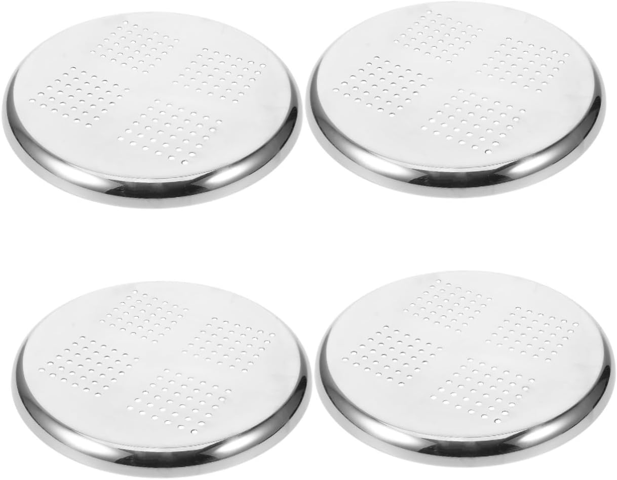 VOSAREA 4pcs Stainless Steel Stool Stainless Steel Seats