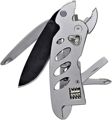 Miniatura 3 de DOITOOL 1 cuchillo multiherramienta multiusos cuchillo herramienta ajustable con cuchilloalicates cortador de alambre llave inglesadestornillador