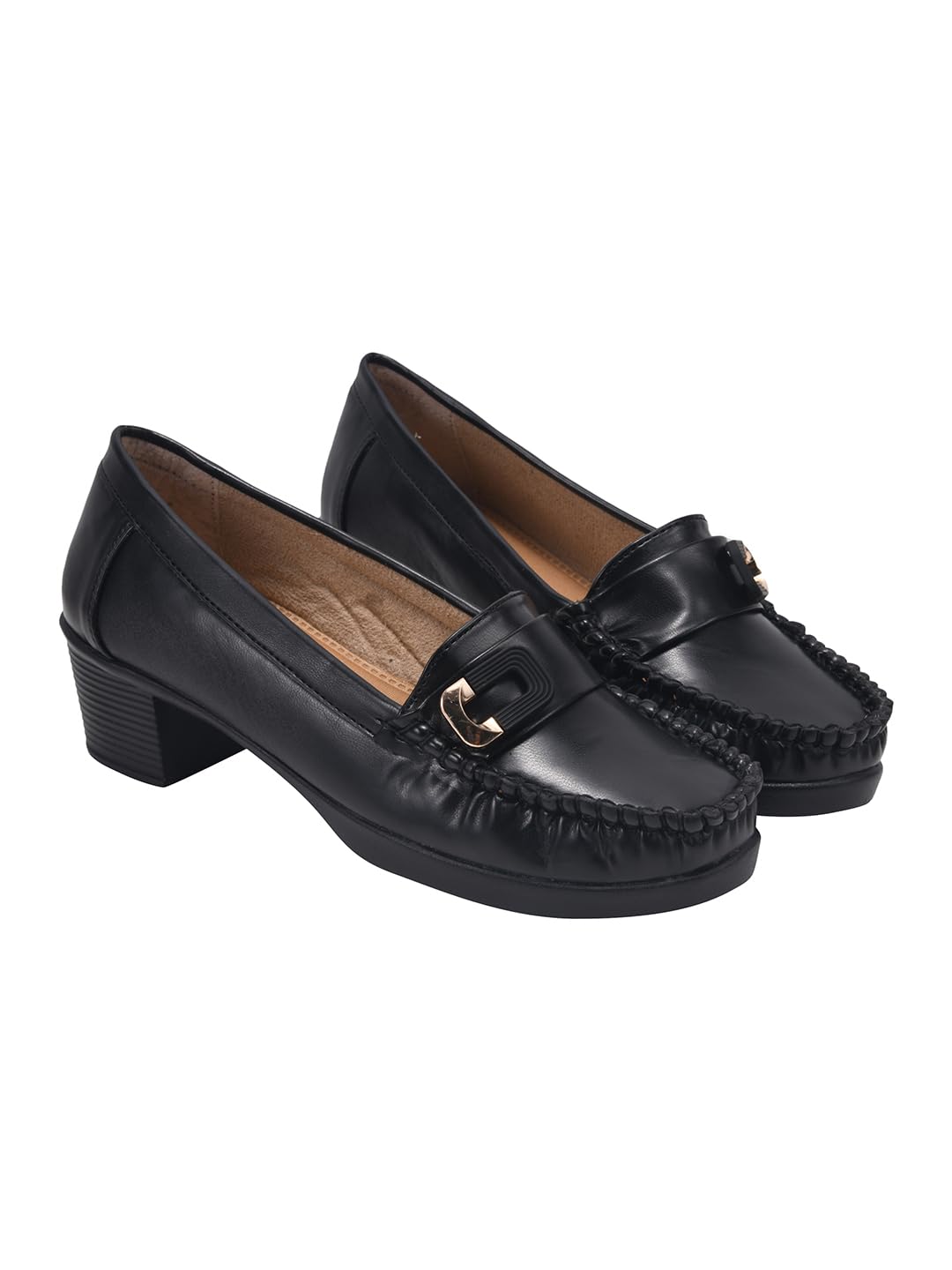 Women’s Block Heel Loafers || Stylish Slip-On Casual Shoes with Comfortable Everyday Footwear-image-35