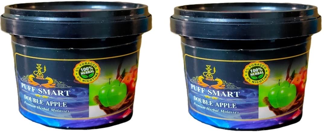 PUFF SMART Premium Herbal Flavor Pan Ras, Double Apple 100G In Each Pack (Pack of 2) (100% Nicotine and Tobacco Free)-image-44