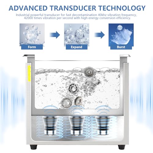 image for KECOOLKE 3L Sonic Cleaner with Large Capacity with Heating and Time Se