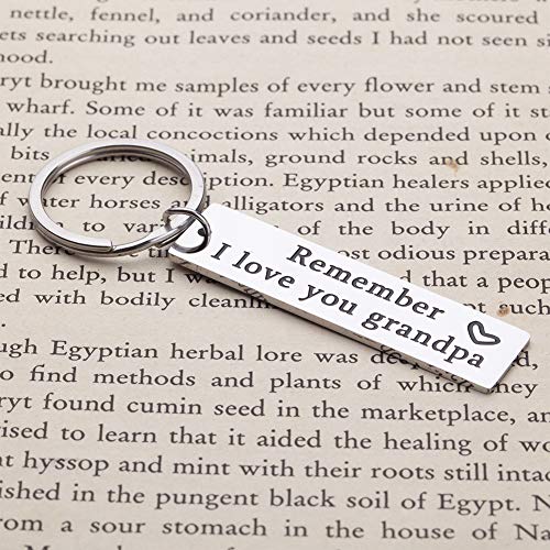 Grandpa Keychain Birthday Gifts For Grandfather From Granddaughter Grandson Father's Day Gift Christmas Wedding For Grandparents Men Him Promoted To Granddad Key Ring From Grandkids Grandchildren #TOP5