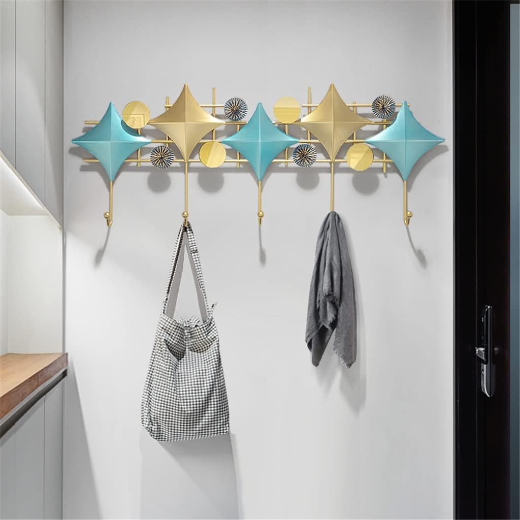 JSEIAJB Creative Hook Rack Door Coat Hook Wall Coat Hook Metal Iron Wall Hanging Wall Hook(64cm)