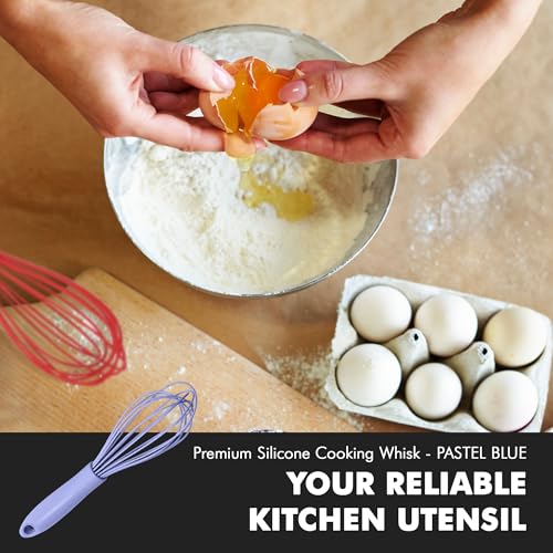 Image of Chef Craft Premium Silicone Wire Cooking Whisk, 10.5 inch, Pastel Blue