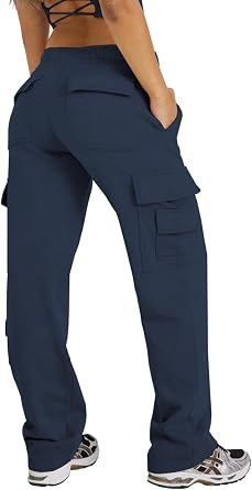 Waitfairy Cargo Sweatpants for Women Baggy Jogger Y2K Athletic