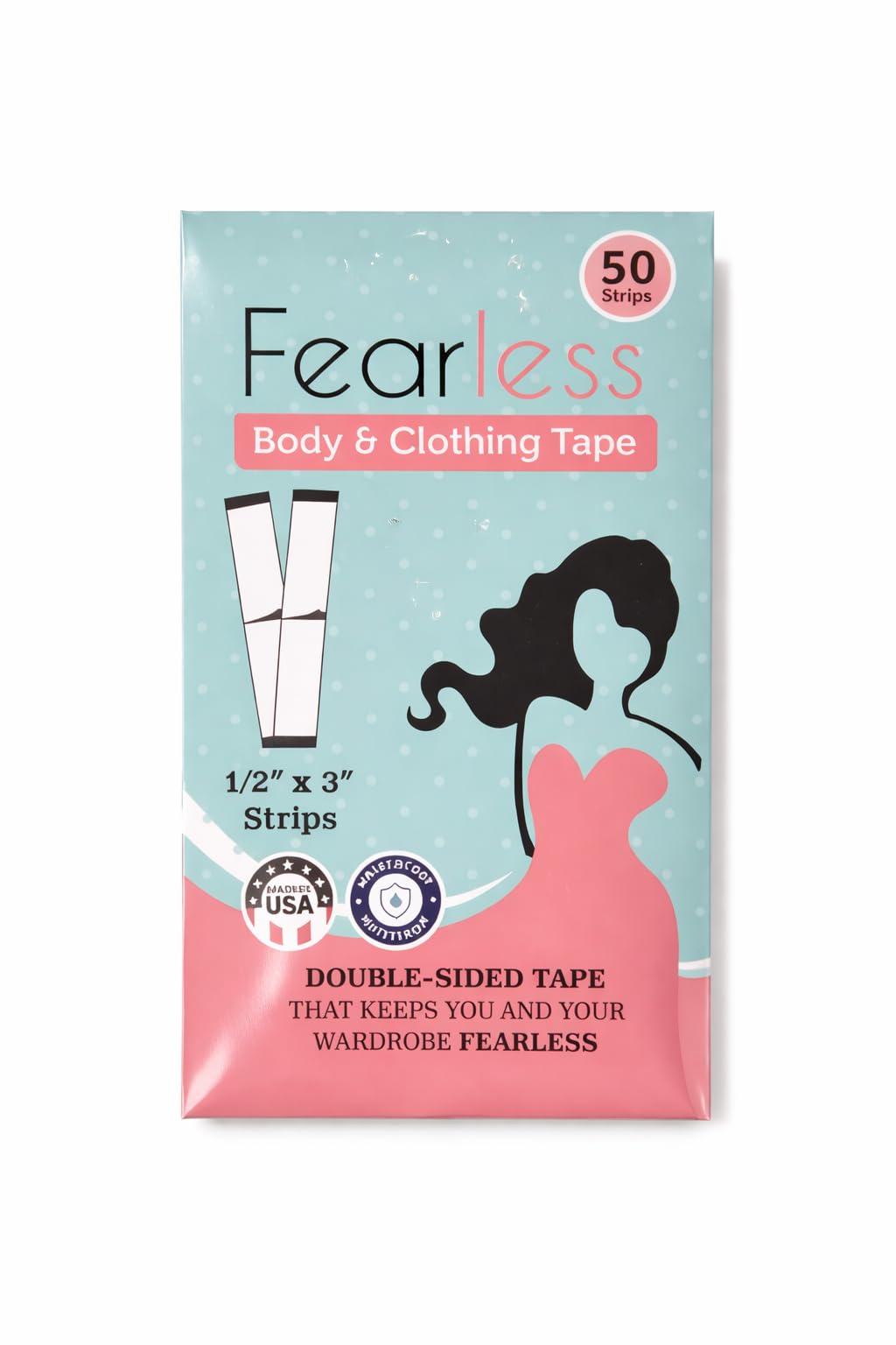 Fearless Tape – Women’s Double Sided Tape for Clothing and Body, Transparent Clear Fashion Tape