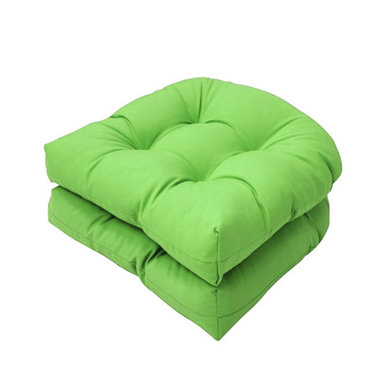 FYHTC 2 Pieces Seat Cushions in 48x48cm, Comfortable Seat Cushions U-shaped Cushion Sofa Rattan Chair Cushion for Wicker Chair Seat Patio Furniture Dining Chair Pad(Green)
