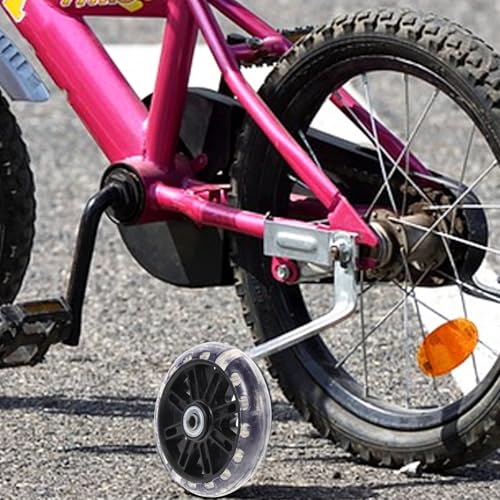 Set de Ruedas de Entrenamiento Reemplazables Mikinona con Timbre Resistente para Bicicleta y Soportes Ajustables Negros miniatura 3