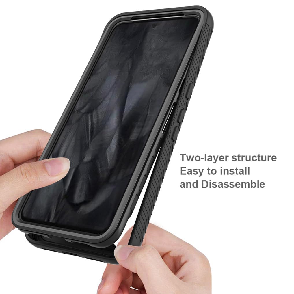 SEAHAI Cover per Google Pixel 7, [Design dell'airbag] Robusto Custodia Sottile Protettiva, Silicone Morbido + TPU Bumper Case Antiurto Anti-Caduta Cover - Verde