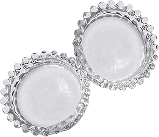 Cabilock クリアガラスキャンドルホルダー 2個セット 透明キャンドルプレート 3.54インチ キャンドルトレイ ピラーキャンドル・ジャーキャンドル用 パーティーや結婚式のテーブル装飾に最適