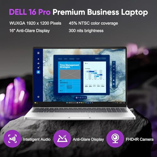 Image of Dell Pro 16 (Next Gen Latitude) Premium Business Laptop with AI Copilot | 16 inch FHD+ Anti-Glare Display, Intel 12-Core Ultra 5 235U (Up to 4.9 GHz), 32GB DDR5, 1TB SSD, Backlit KB, WiFi 6E, Win 11 Pro