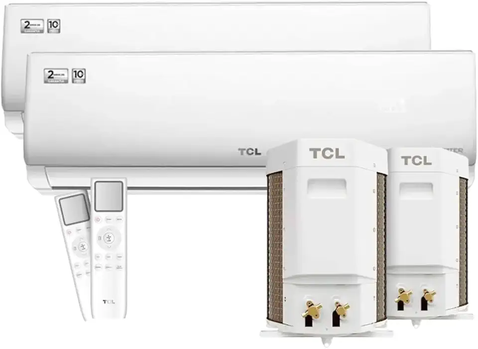 Combo De Ar Condicionado Tcl Inverter Tac-12cgv/09cgv-Inv Elite Gv 12000 E 9000 Btus Branco 220v