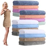 SmoothNovelty 16 Pack Microfiber Bath Towels Bulk 27'' x 60'' Oversized Size Bath Towel Highly Absorbent Extra Large Soft Drying for Beach Shower Summer Salon Sport Gym Party (Lattice,Pastel)