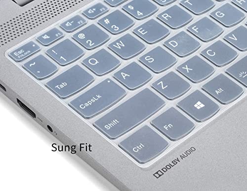 Image of RAYA Silicone Keyboard Cover for Lenovo Ideapad Slim3 /Slim5 [ 82XM0113IN / 83ER00MCIN / 83DC00ACIN ] and LOQ 12th Gen [ 83LK009VIN / 83LK0032IN ] 15.6inch Laptop (Transparent)