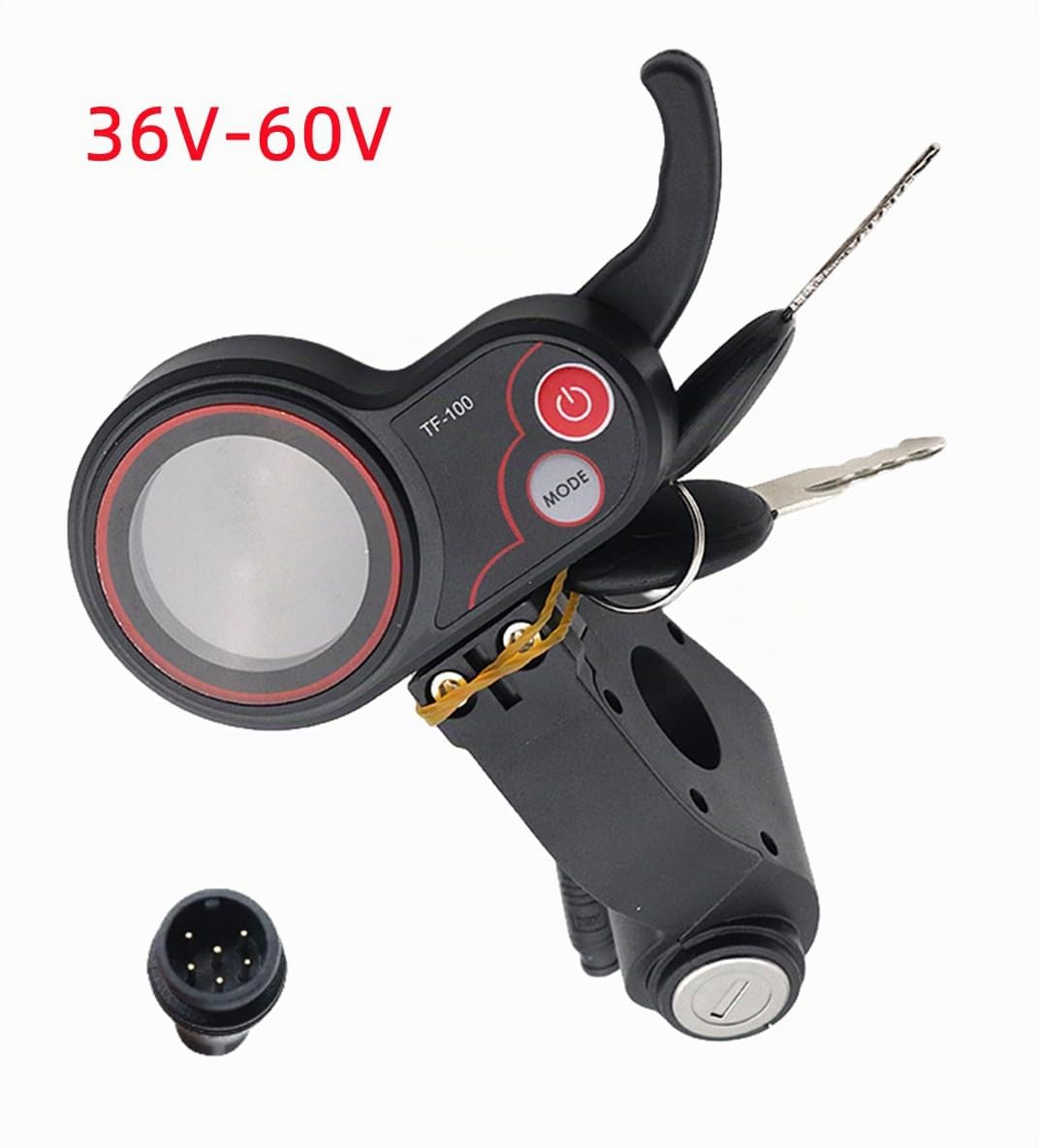 TF-100 LCD Display Throttle Meter Dashboard 6pin Switch avec clé de Verrouillage à Porte électrique pour kugoo M4 Electric Scooter