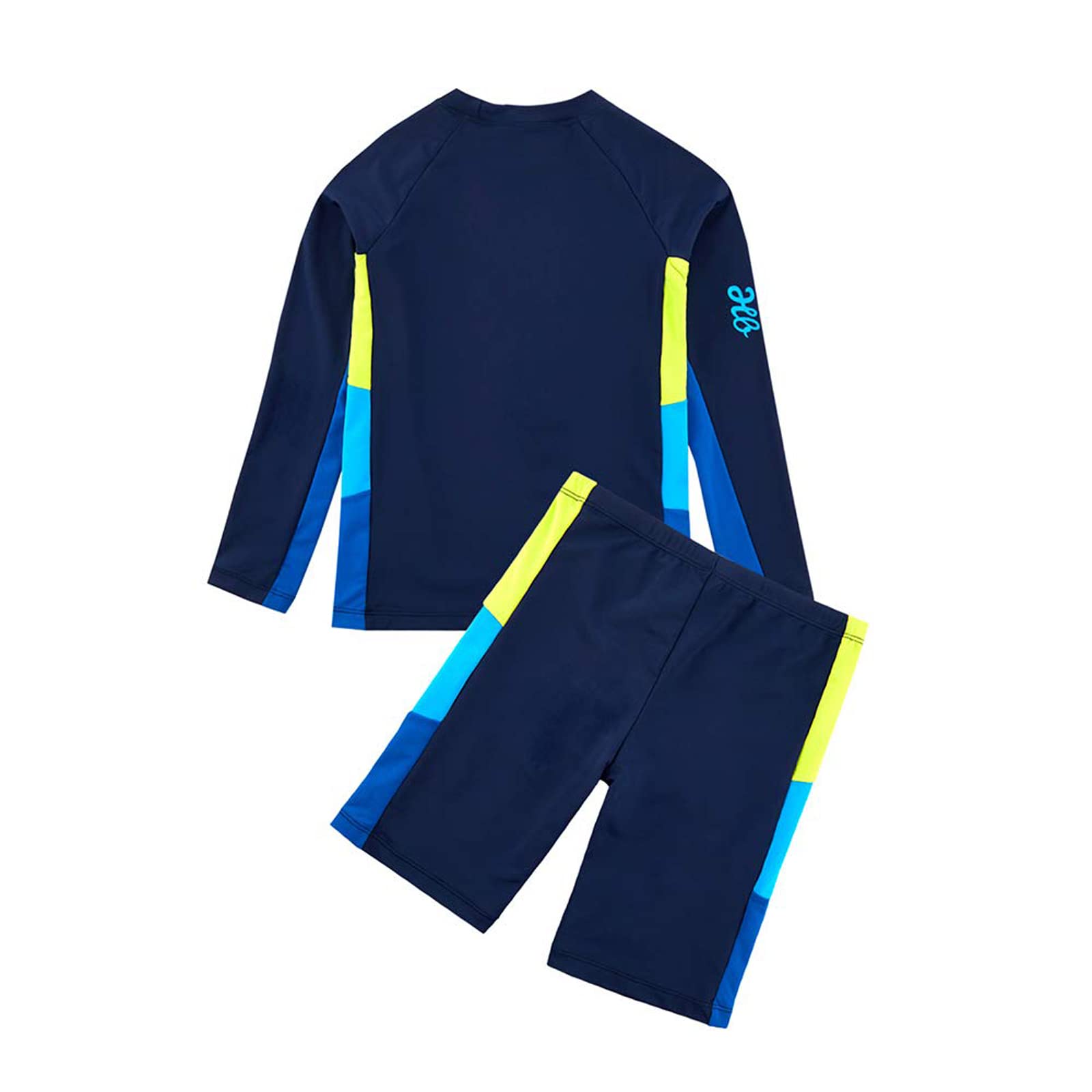 Traje de baño de manga corta para niños, 2 piezas, protector solar, traje de baño para niños de 4 a 14 años